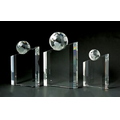 6 5/8" Globe Optical Crystal Award